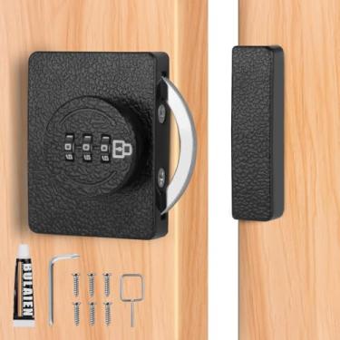 Imagem de LATTHANT Fechadura De Combinação Sem Chave Para Armários - Porta Segurança 3 Dígitos Armários, Gavetas E Closets, Trava Crianças Bebês, Fácil Instalação (Preta)