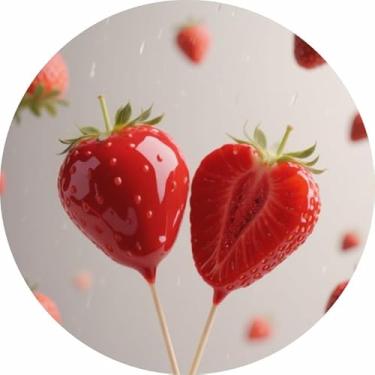 Imagem de Painel Festa Redondo C/Elástico 1,50m Morango Do Amor (MRG0002)