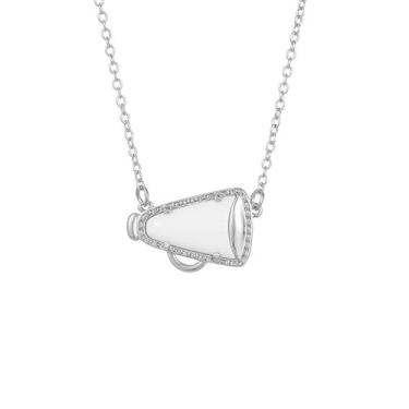 Imagem de ONLYJUMP Colar de torcida para mulheres, pingente de megafone de torcida de ginástica delicada, colar com pingente de equipe de torcida, pingente, pingente, joias para presente, Large, Liga de aço