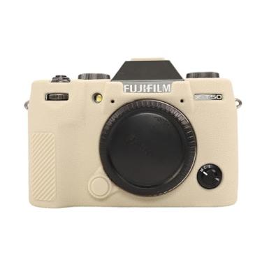 Imagem de Capa de silicone X-T50, capa protetora de silicone macio ultrafina e leve para câmera Fuji X-T50 XT50 (bege)