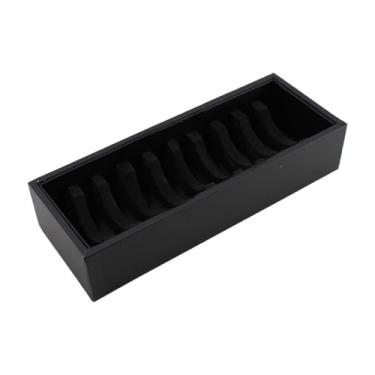 Imagem de Hailong Ming Caixa de Armazenamento de Pulseiras com 10 Compartimentos, Bandeja para Exibição de Joias Sem Tampa, para Cômoda E Shopping Center - Transferência, Preto