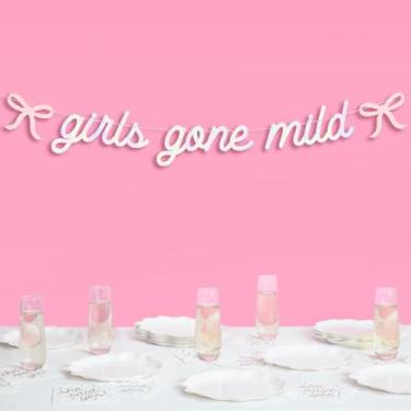 Imagem de xo, Fetti Faixa Girls Gone Mild - Folha iridescente | 1,8 m | Decorações de despedida de solteira, placa de festa de aniversário, fundo de formatura Coquette, suprimentos de Bach