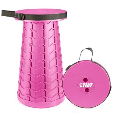 Imagem de ZTMT Banqueta dobrável, banco colorido, portátil, dobrável, capacidade máxima de carga, 180 kg, bancos retráteis telescópicos dobráveis para adultos, acampamento, caminhada, viagem, churrasco