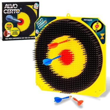 Imagem de Jogo De Dardos Infantil Alvo Certo 4 Dardos Sem Ponta Seguro - Cardoso