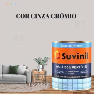 Imagem de Tinta Epóxi Base Água Suvinil Cor Cinza Multissuperfícies Antimofo Lav