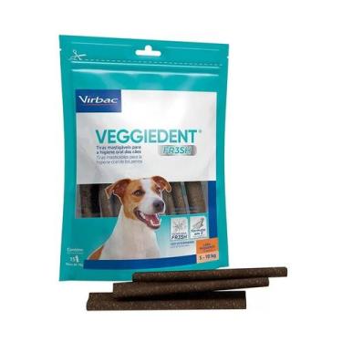 Imagem de Tiras Mastigáveis VeggieDent Fresh para Cães Virbac - 15 tiras