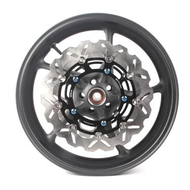 Imagem de Arashi Roda Dianteira e Discos de Freio Rotores para Yamaha YZF R1 2006-2014, R6 2005-2016, Peças de Acessórios de Reposição de Motocicleta Preto Fosco