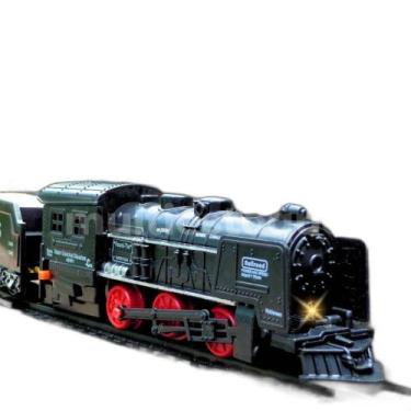 Imagem de Trem Locomotivo Infantil Com Luz Trilhos E Vagões - Ddg