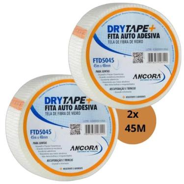 Imagem de Fita Telada Drywall Placa Isopor com Fibra De Vidro 45m 2und - Âncora