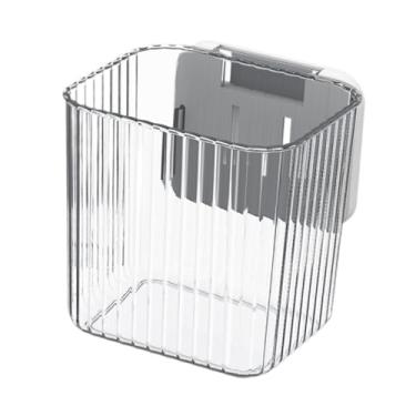 Imagem de WeiLaiKeQi Caixa de armazenamento de alho e gengibre, porta lateral de geladeira, montagem na parede, fácil acesso, suporte de armazenamento suspenso para, Branco Claro