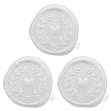 Imagem de Zaamwoyy 50 adesivos de lacre de cera, acessórios de convite de casamento, adesivos de selo, cartões de envelope, lacre de cera vintage para aniversário de casamento, chá de panela, Natal (branco)