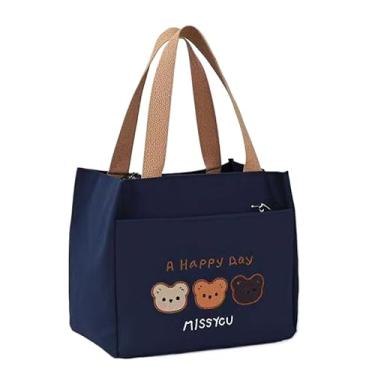 Imagem de Bolsa Térmica Fashion Para Marmita Quente e Frio Lancheira Para Passeio Escola Trabalho (Azul Marinho)