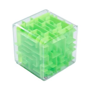 Imagem de Quebra-Cabeça 3D Infantil Cubo De 8cm Jogo De Bola Rolante Treinamento