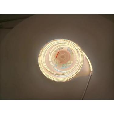 Imagem de Q QINGCHEN Fita de LED COB com certificação ETL, DC12V 5.0 m/5M 320leds/M CRI90 Fita LED flexível de 8 mm, (fonte de alimentação não incluída) (branco 3000K)