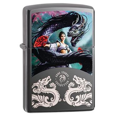 Imagem de Zippo Isqueiro - Dragons Woman Black Ice Windproof Lighter #Z5113