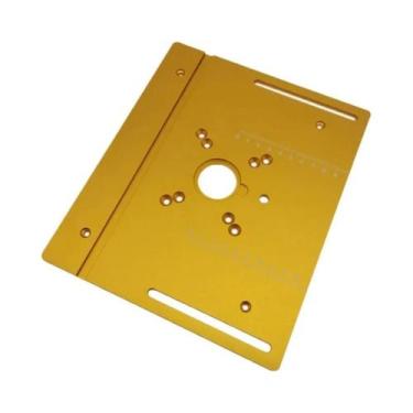 Imagem de Placa De Inserção Para Mesa De Router Em Alumínio Com Calibrador De Es