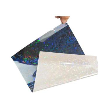 Imagem de Filme De Laminação Holográfico A4 20 Folhas Transparente Autoadesivo V