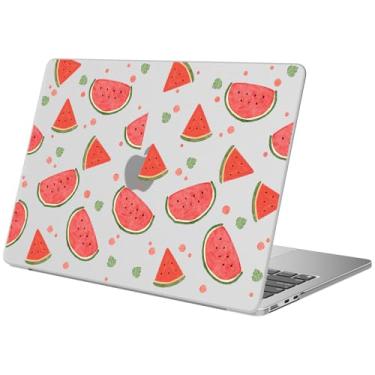 Imagem de BlHMCASE Compatível com MacBook Air 38.1 cm 2025 2024 2023 versão M3 A3114 M2 A2941, linda capa protetora Kawaii melancia fosca para Mac Air 15