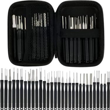 Imagem de ZJMCAJY Kit de ferramentas de remoção de pino de terminal de 30 peças, ferramenta extratora de pinos de aço inoxidável, reutilizável, conector de fio elétrico, ferramenta de liberação de pinos, kit de