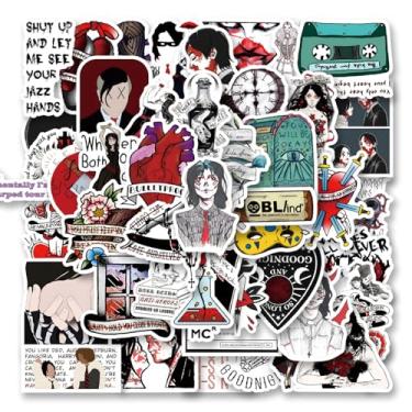 Imagem de 50pcs Punk Band Sticker, Cute Cartoon Vinyl Waterproof Stickers for Water Bottle,Skateboard,Laptop,Phone,Journaling,Scrapbooking Decals for Kids Teens Adults for Party Supply Decor