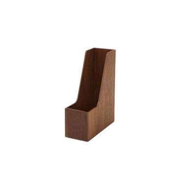 Imagem de Organizador de arquivos de mesa Suporte vertical para pasta de arquivo ou organizador produtos escritório, arquivos revistas, blocos notas e livros(Brown)