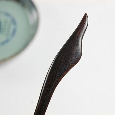 Imagem de Grampos de cabelo vintage esculpidos de madeira sândalo pauzinhos vara de cabelo étnico pino de cabelo feminino joias acessórios