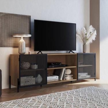 Imagem de Rack de TV York Estilo Industrial 180cm 02 Portas Artesano, Hanover/Pr