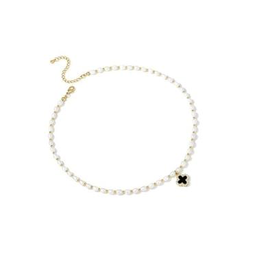 Imagem de Marsgoo Colar gargantilha feminina de pérolas naturais de água doce, banhado a ouro 14K, joias modernas feitas à mão, presente, Free Size, Banhado a ouro, Pérola