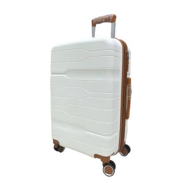 Imagem de Mala Média 23Kg Polipropileno Inquebrável Branca Ultra Leve