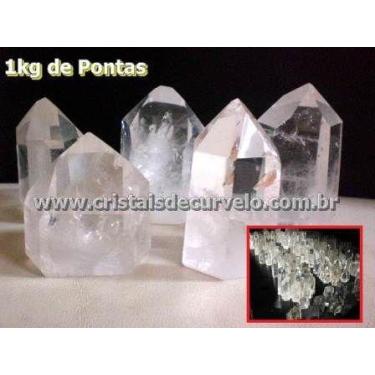 Imagem de Cristal de Quartzo Lapidado Ponta Gerador Natural - 1 Kg (200 a 350g) 