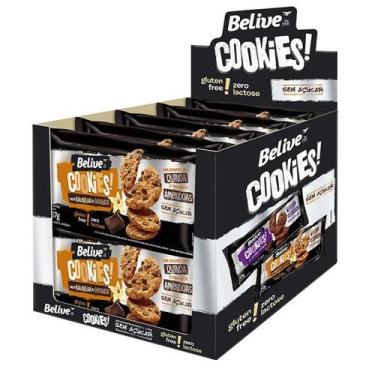 Imagem de Cookies de Baunilha com Chocolate Zero Açúcar - Belive - 10 Pacotes de