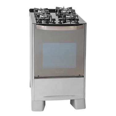 Imagem de SUGGAR FOGÃO MASTER GRILL PRATA MESA DE VIDRO 4 BOCAS TRIPLA CHAMA GRILL 220V TREMPE FERRO FUNDIDO ACENDIMENTO SUPERAUTOMÁTICO FGVMTG412PRIX