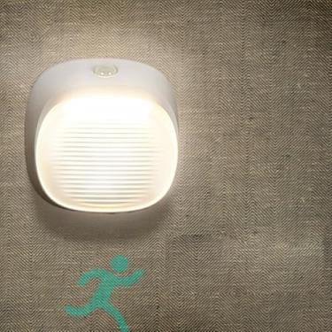 Imagem de Luminária noturna com sensor de movimento, luminária de parede interna recarregável, luminária de parede LED com brilho regulável, luminária de parede com interruptor, quarto, cozinha, banhe