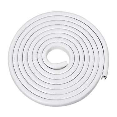 Imagem de uxcell Edge Trim U Seal Extrusion White U Channel Edge Protector PVC Plastic W Iron Sheet Fits 3/32" -7/32" Edge 10Ft/3 metros de comprimento