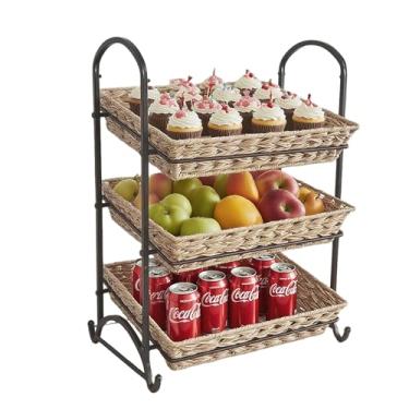 Imagem de Lihou PapaQ Rack empilhável de 3 camadas para doces, organizador de doces empilhável, prateleira e prateleira multifuncional para salgadinhos | Solução de exibição perfeita para lojas
