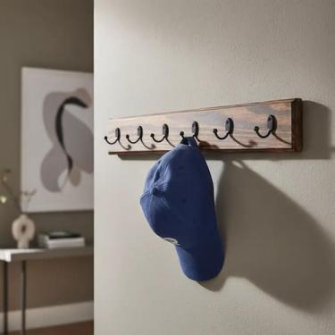 Imagem de Cabideiro de Parede em Madeira Attizana  Organizador, Decoração Modern