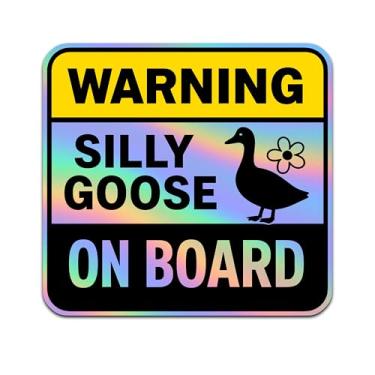 Imagem de Adesivo de decalque de carro holográfico fosco à prova d'água engraçado vinil externo de 15 cm para carro, caminhão, barco, capacete, laptop, gato, rato, ganso, mudança de marcha, sinal de humor