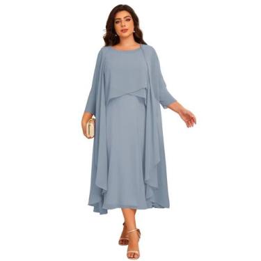 Imagem de Vestido Mother of the Bride Dessiny Dusty Blue Tea