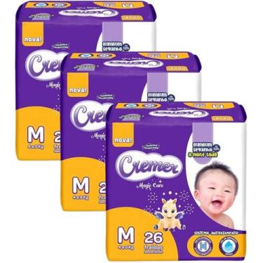Imagem de Fralda Cremer Magic Care Jumbinho - Kit com 3 pacotes - Tam M - 78 Uni