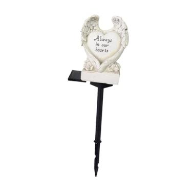 Imagem de ＡＷＨＡＯ Luz solar em forma de coração, ornamento para gramado, arranjo paisagístico, iluminação para quintal, flor, cerca, gramado