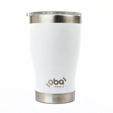 Imagem de Copo Térmico com Tampa 473ml - Oba Térmic, BRANCO