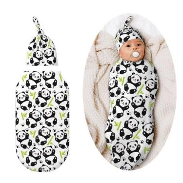 Imagem de Cobertor de bebê Figtihw Panda Print 29x53 cm macio