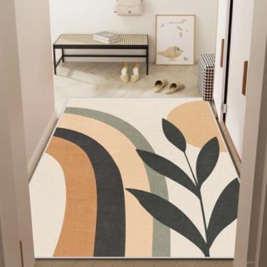 Imagem de O tapete para a porta de entrada é um tapete doméstico com um toque luxuoso e aconchegante para o hall de entrada (50 x 80 cm, 1,6 x 2,6 pés/CQR477)