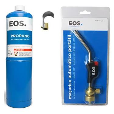 Imagem de Kit Gás Propano Eos 400g Para Maçaricos Tft22 Defletor