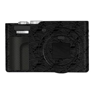 Imagem de ZS99 Adesivo de capa de câmera antiarranhões para Panasonic Lumix ZS99 Película protetora de câmera Decalques (Onda preta)