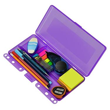 Imagem de Acrimet Estojo Multiuso Teen Box, Para Fichário, Furação Universal, Plástico, Cor Lilás