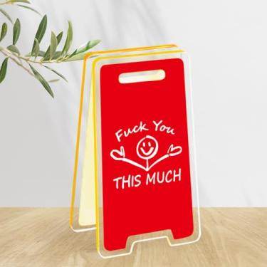 Imagem de Decoração de escritório engraçada para mulheres e homens - Decoração de mesa hilária para colegas de trabalho, chefe, funcionários e professores - Placa de acrílico exclusiva para local de trabalho