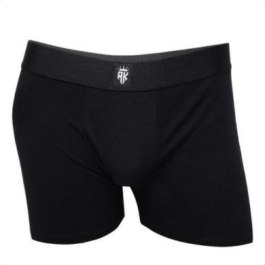 Imagem de kit 5 Cuecas Boxer Masculino Algodão Premium Confortável - Glaf, Preto