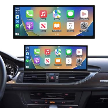 Imagem de NINETOM Receptor automotivo Android CarPlay sem fio com tela sensível ao toque ultra estreita de 12,3 polegadas atualizado 2025 compatível com Audi A6/A7 (2012–2018), para sistemas 3G MMI+ e RMC