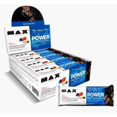 Imagem de Power Protein Bar 41g (CX 12 Un) - Max Titanium-Unissex